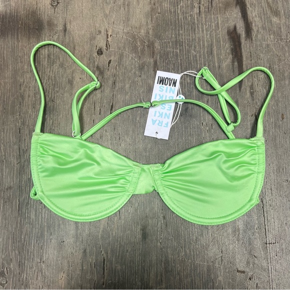 NWT Frankie's Bikinis Maggie top in honeydew - Picture 3 of 11